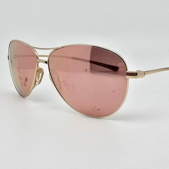 Smith Langley Gold Frame Carbonic Rose Gold Mirror Lens Aviator Sunglasses 60mm - Picture 1 of 15